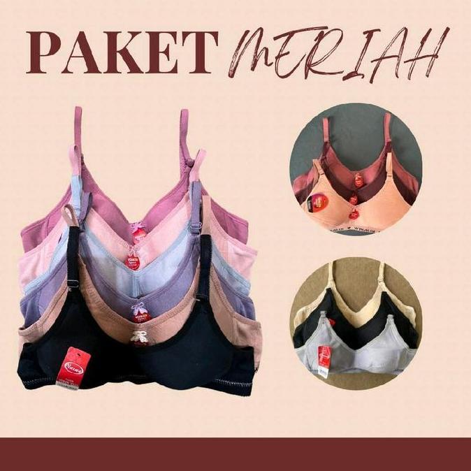 Grily- Paket Bundling Celana Dalam Wanita Dan Sport Bra Winalin/Nazwa Paket Setelan 3&6Pcs Daleman W