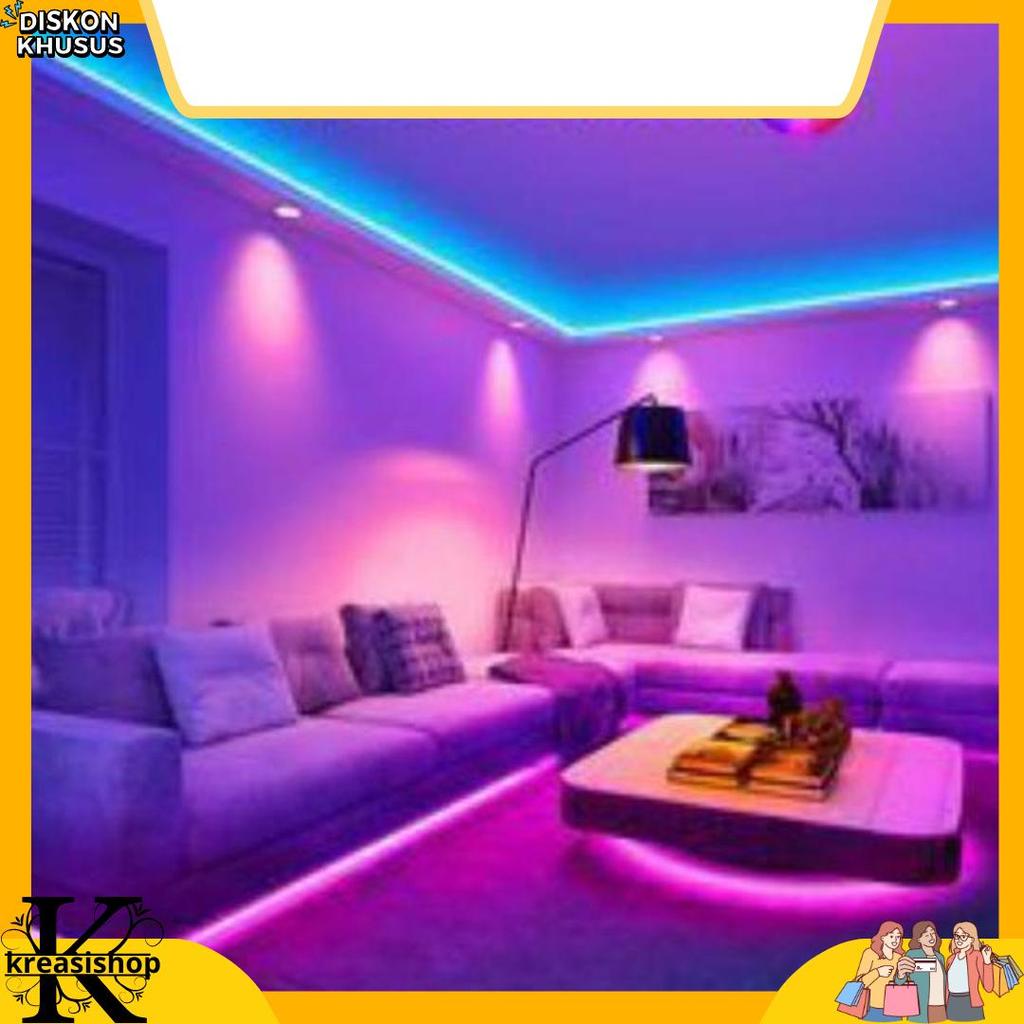 [Waterproof] Lampu led strip rgb 16 warna lampu kamar neon tiktok Bigpromo