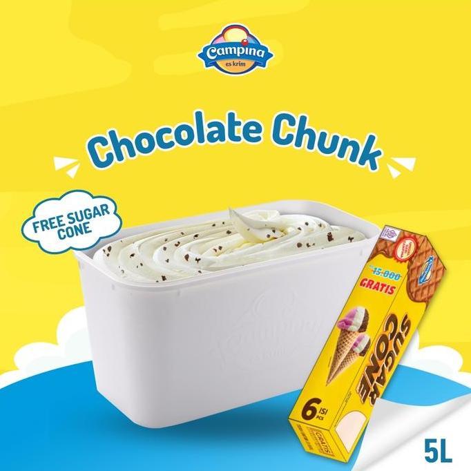 Campina 5 Liter Chocochunk - Es Krim