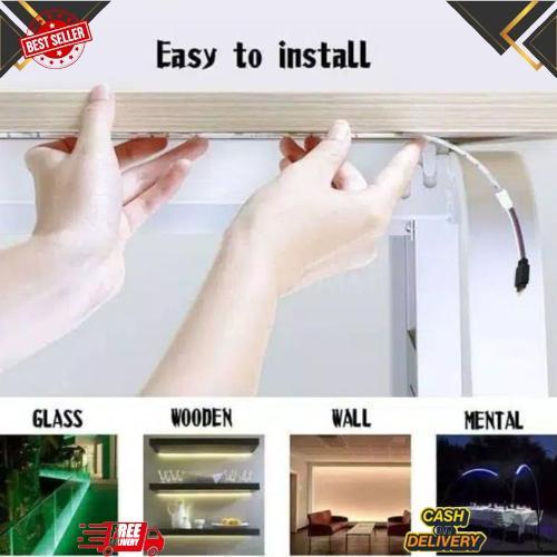 [3528 10m] Lampu led strip rgb 16 warna remote tiktok warna warni lampu kamar dinding Ready