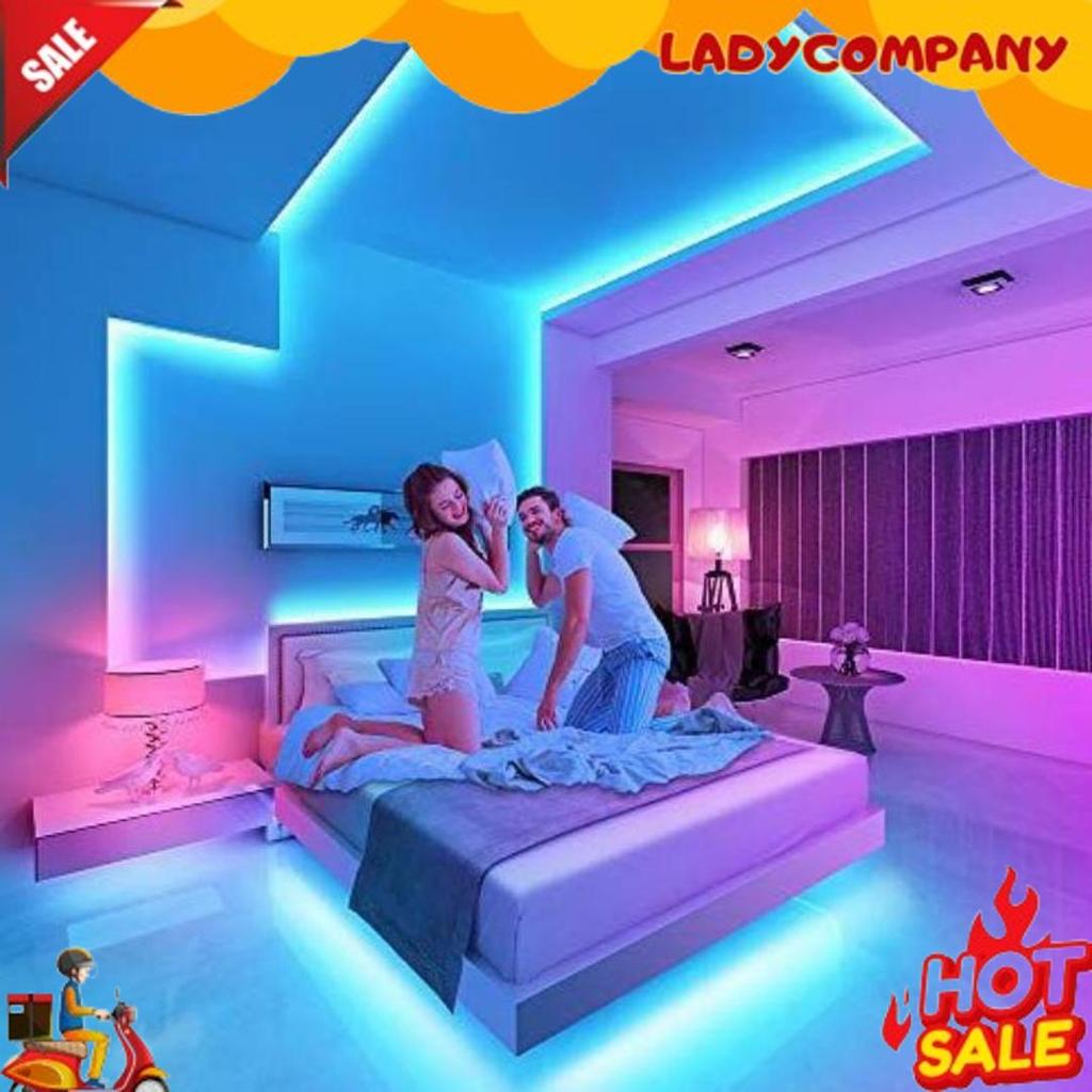 [3528 10m] Lampu led strip rgb 16 warna remote tiktok warna warni lampu kamar dinding GradeOri
