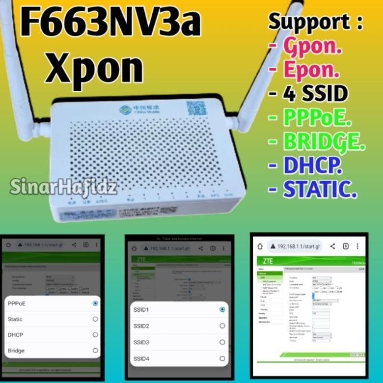 XPON ZTE F663 NV3a F663 NV9a