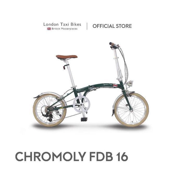 Terlaris London Taxi Chromoly Folding Bike 16 - British Green / Sepeda Lipat 16 Inch