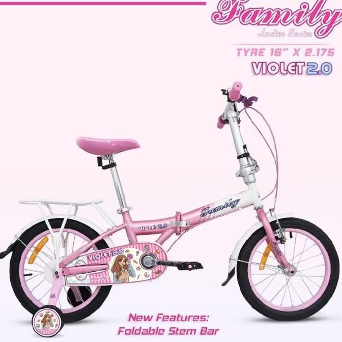 Terlaris Sepeda Lipat Anak Family Violet