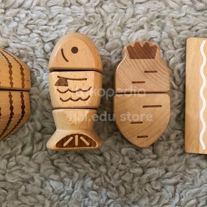 Expert- buah potong kayu/mainan edukasi/shimajiro