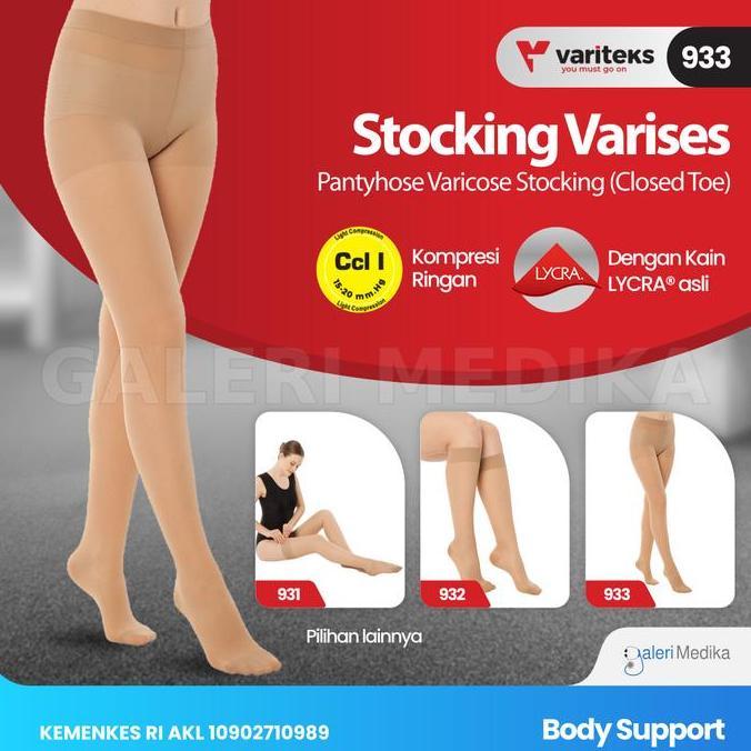 ASLI Variteks 933 Stoking Varises Kompresi Ringan / Stoking Kesehatan READY STOCK