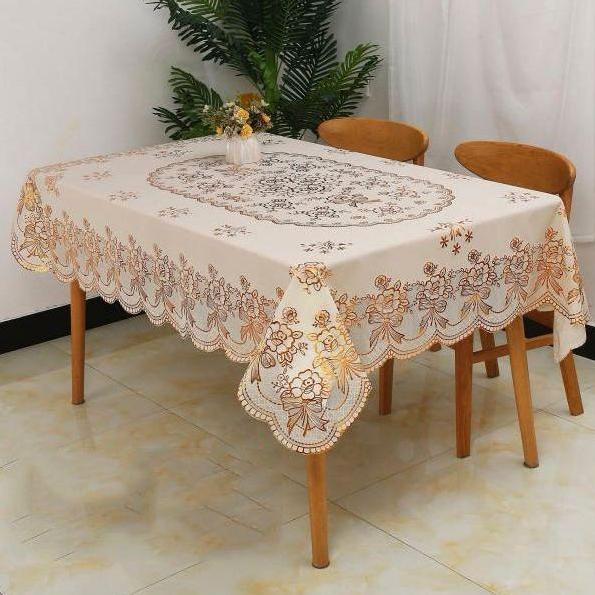 Taplak Meja Makan Besar Uk 150x228cm Taplak Meja Ruang Tamu Perlak Meja Bahan PVC Tebal Peremium D-P