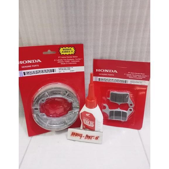 Kampas rem depan belakang+Oli gardan Beat/Scoopy/Spacy/Vario 110 asli ori