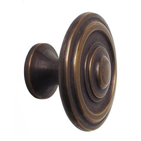 Dkrs- 4Cm Tarikan Laci Meja Lemari Kuningan / Knob - 4 Tier Ring / Antique