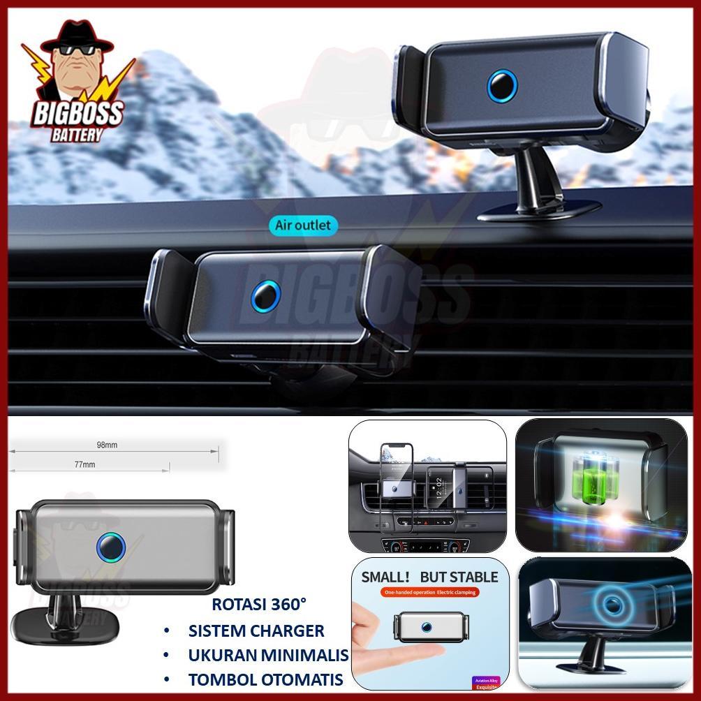 Holder Hp Dashboard AC Mobil Automatic Electric HD50 Phone Holder Stand Otomatis Penyangga Handphone
