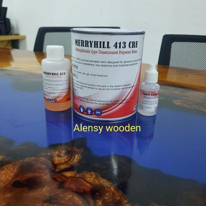 Resin Bening Merryhill 413 CRE Paket komplit 1 kg