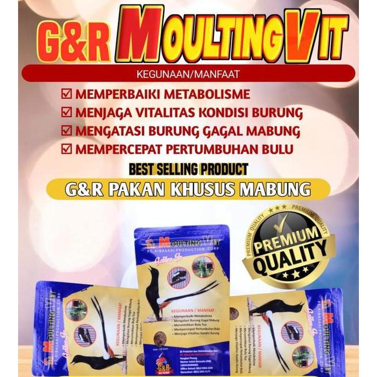 TERBARU - PAKAN BURUNG VOER G&R MOULTING VIT VOER GNR MOULTING VIT VOER MABUNG BURUNG KICAU MURAI CE