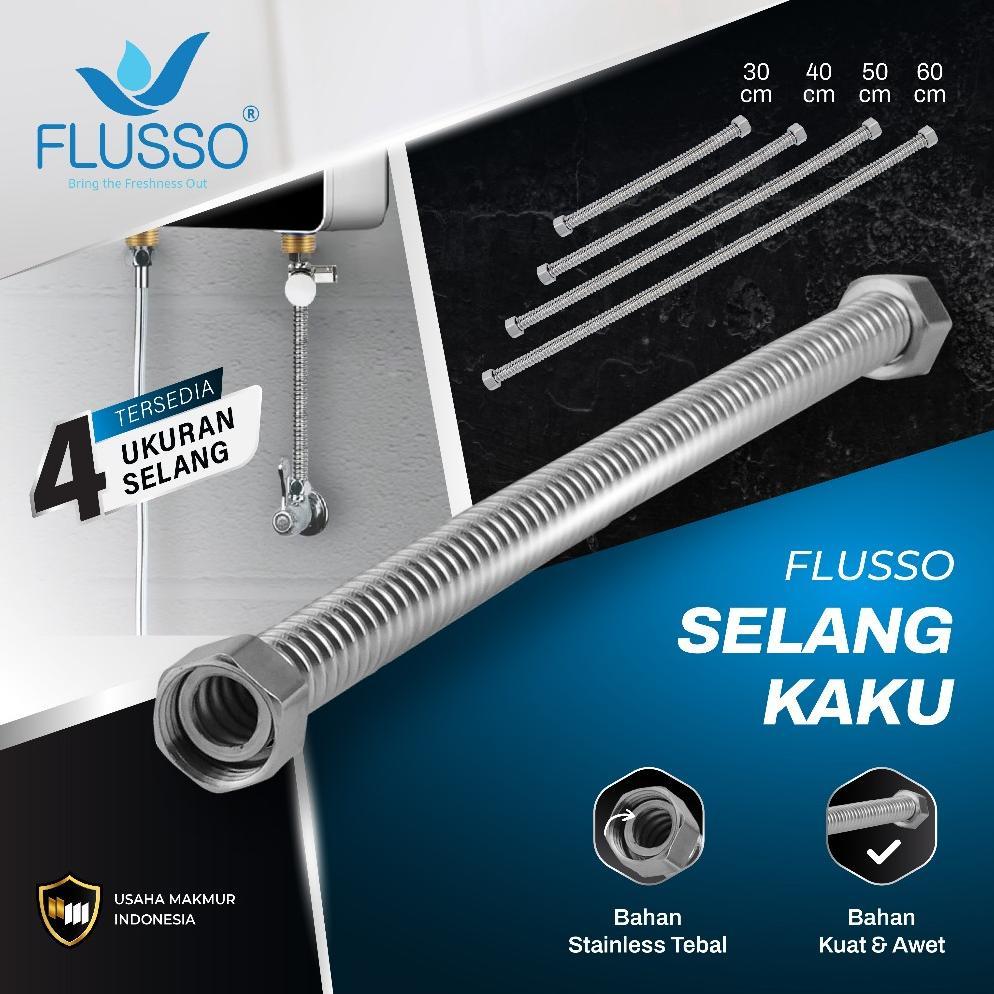 Sale FLUSSO Selang Fleksibel Kaku Air Panas Dingin / Selang Water Heater Stainless ORIGINAL