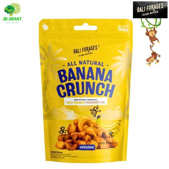 ASLI Banana Crunch BALI FORAGES Rambak Pisang Healthy Snack READY STOCK