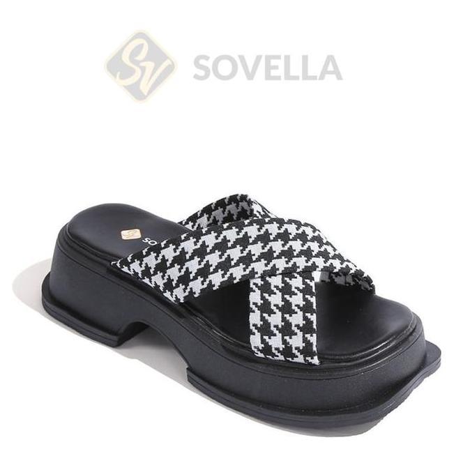 BEBAS ONGKIR - SOVELLA Cathy Sepatu Sandal Tali Hitam Sendal Wanita