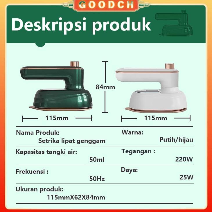 SALE GOODCH SETRIKA UAP GENGGAM PORTABLE MESIN SETRIKA BAJU MINI USB RECHARGEABLE, HEMAT ENERGI, DES