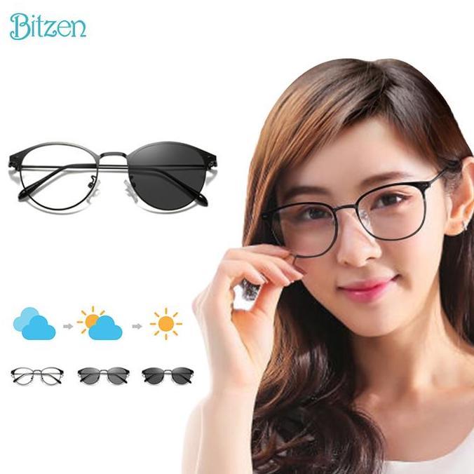 Yourp- Bitzen Kacamata Anti Radiasi Photocromic Fotocromik Pria Wanita