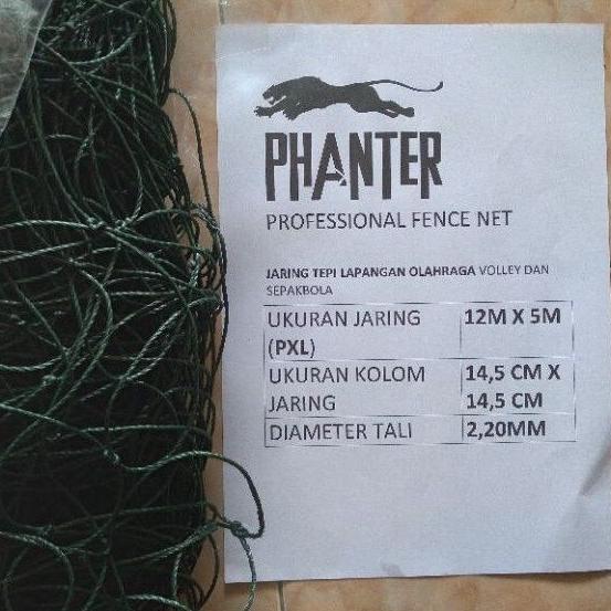 ORIGINAL COD JARING VOLI P 12M X L 5M TEBEL 2.20MM JARING PAGAR VOLLI JARING BOLA JARING LAPANGAN VO