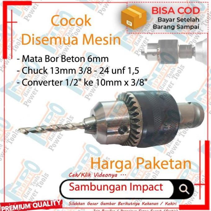 Yourpw- Adaptor Mesin Impact Jadi Mesin Bor | Chuck Impact To Drill | Alat Pengubah Impact Menjadi B