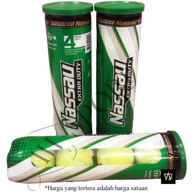 Bola Tenis NASSAU CHAMPION SHIP HIJAU / Bola Nassau hijau isi 4