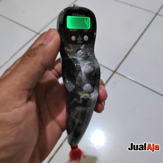 Syukron- Tasbih Digital Alarm Bunyi Beep 100 Motif Marmer Dan Kayu + Lampu Led Premium Alat Hitung F