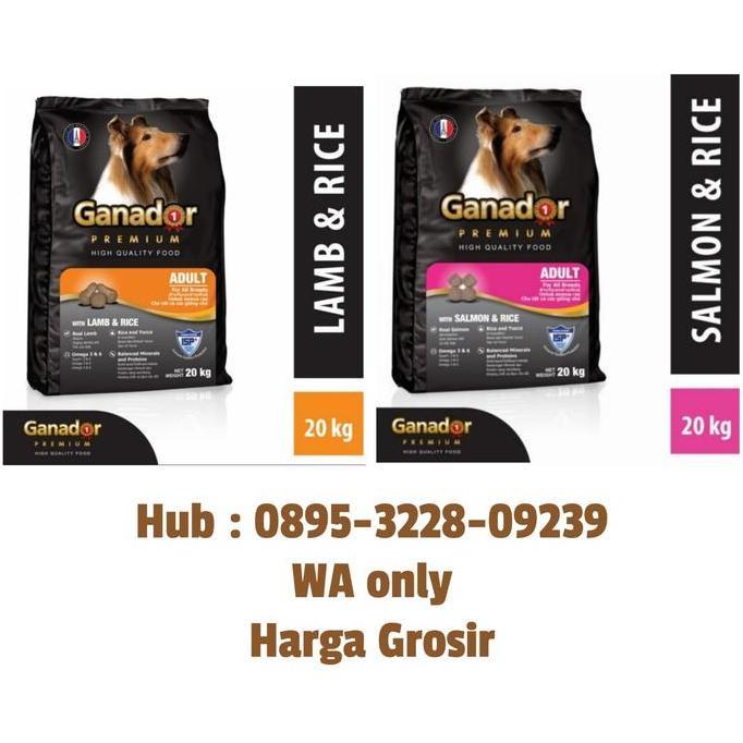 Ganador Adult Salmon & rice 20 kg dog food makanan anjing 20kg GOJEK