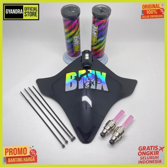 Terlaris Paket Komplit Visor Sepeda Bmx + Stiker Hologram Bmx + Lampu Tempel + Lampu Tutup Pentil Ny