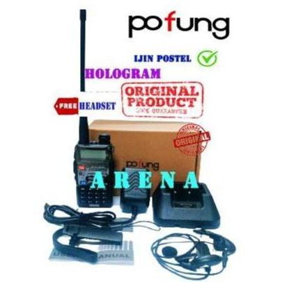 TERBARU - HT Handy Talky Bandel UV-5RE+ WLN POFUNG UV5RE PLUS ASLI HOLOGRAM