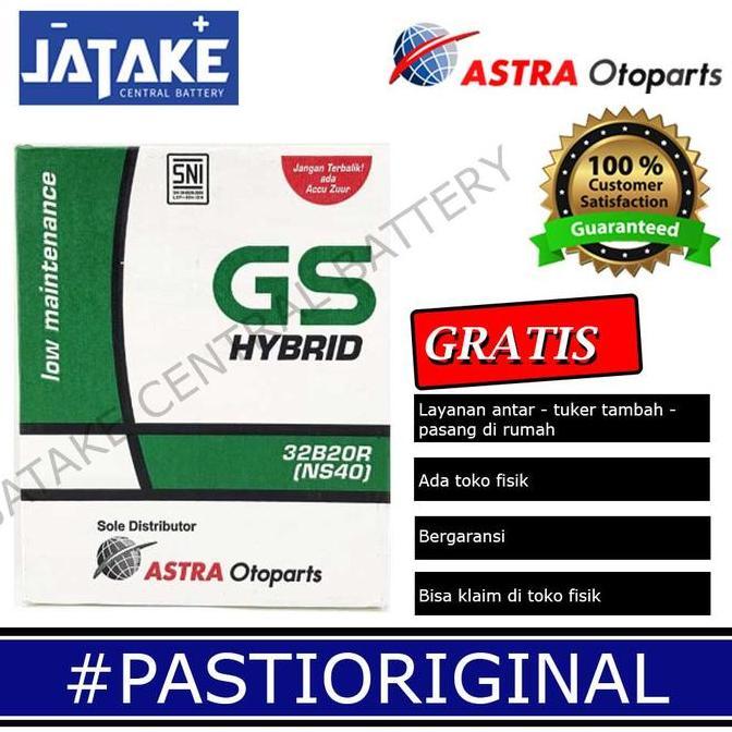 BEBAS ONGKIR - Aki mobil XENIA Ns40 GS Astra Hybrid