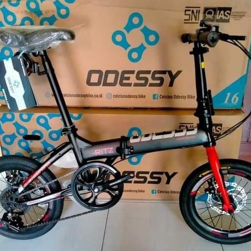 Terlaris Sepeda Lipat Odessy Ritz 16 Inch 7 Speed Baru