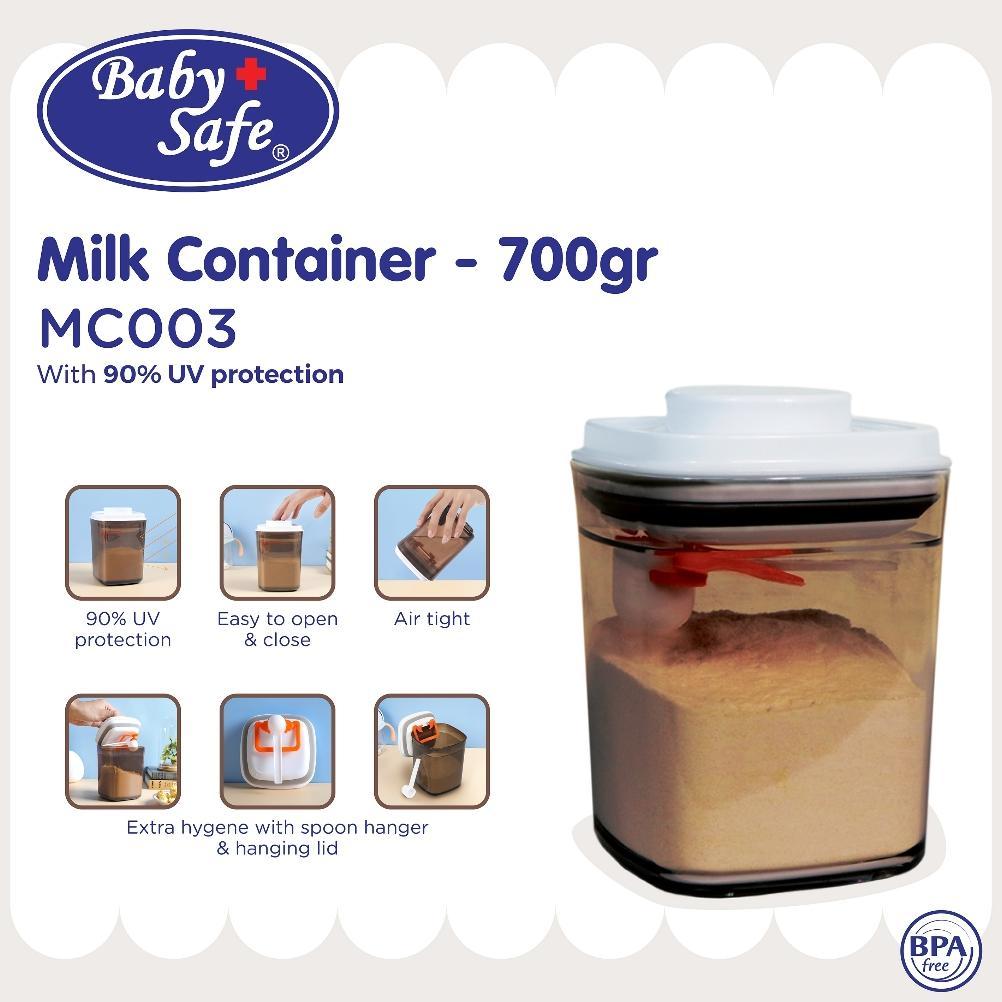 Murah Babysafe - Mc003 - Wadah Penyimpanan Susu Formula 700 Ml | Toples Susu Formula | Kotak Susu Fo