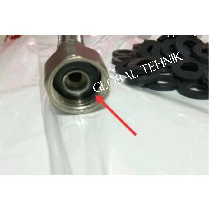 KARET SELANG FLEKSIBEL 1/2 INCH SEAL KARET SELANG SHOWER FLEXIBLE 0.5 INCH RUBBER NEPEL K05A Domiku