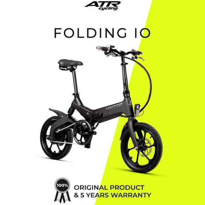 Terlaris Sepeda E-Bike 16" United Folding Io (9) Bk