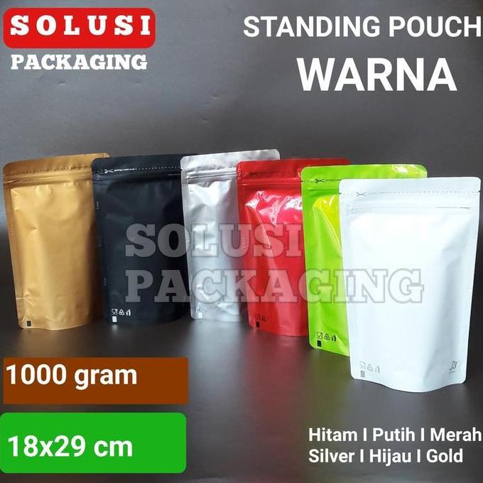 STANDING POUCH WARNA 18X29 CM/STAND POUCH/PLASTIK KLIP KEMASAN KPACK