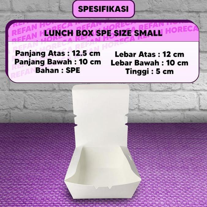 LUNCH BOX UKURAN S - PAPER BOX SIZE S - KOTAK MAKAN KERTAS PREMIUM