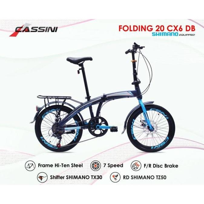Terlaris Sepeda Lipat Trex Cassini 7 Speed 20 Inch Murah Sni Garansi Termurah