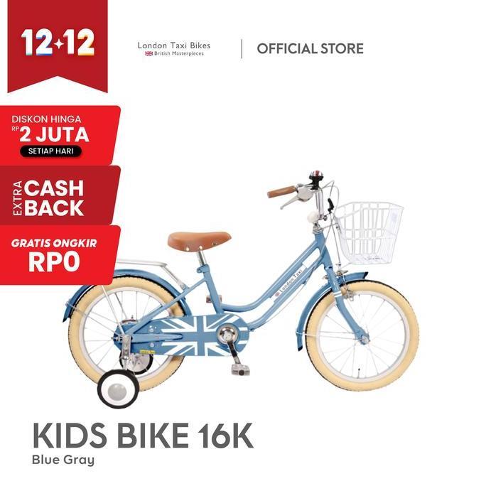 Terlaris Sepeda Anak London Taxi Kids 16K - Blue Gray