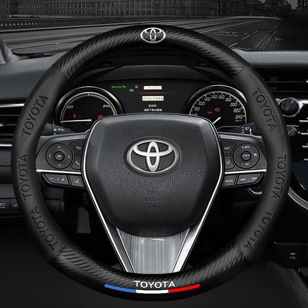 Sarung Stir Mobil Logo Cover Steer Carbon Setir Embossed 3d Toyota Premium Interior Mobil Quality Ca