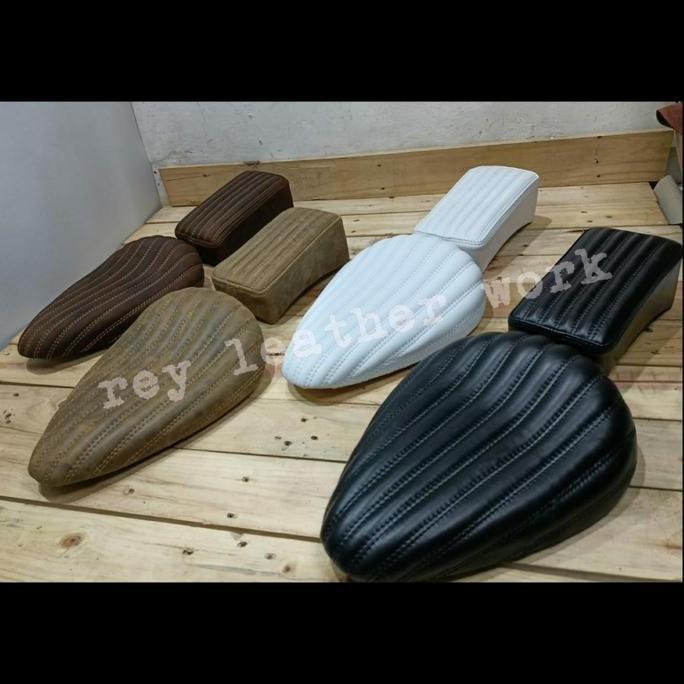 Jok Chopper Single Seat Chopper Bober Bahan Kulit Sapi Asli Ready Stok Kualitas Terbaik Harga Termur