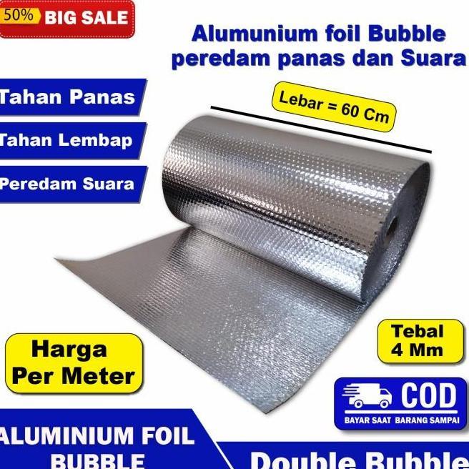 Alumunium Aluminium Bubble Foil 1 Roll Gojek Dan Grab