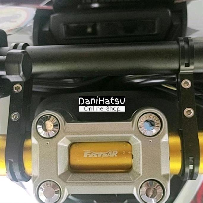 Gwl- Holder Hp Paket Stang Bulat Motor Bahan Besi Pnp Adv Pcx Beat Street Xride Vixion Cb150R Crf Fo