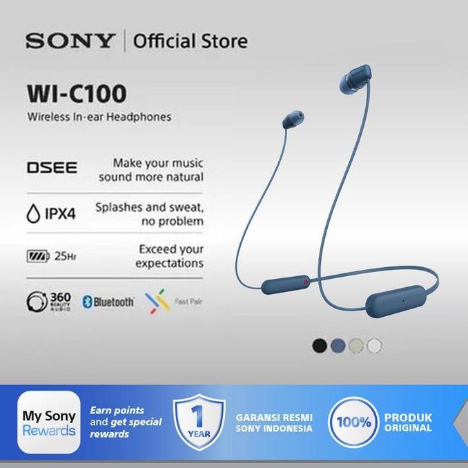 SONY WI-C100 Wireless In-ear Sport Earphone / WIC100 / WI C100