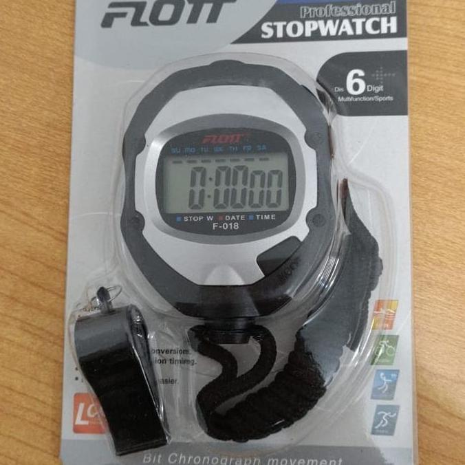 FLOTT - Stopwatch FLOTT FREE PLUIT TALI ANGKA BESAR DIGITAL 6 DIGIT