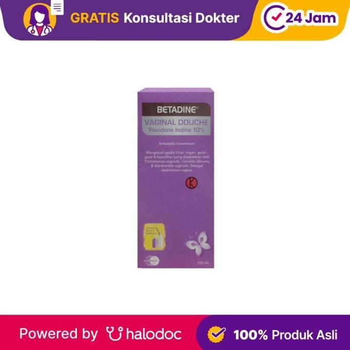 Wonfull- Betadine Vaginal Douche 10% 100 Ml Plus Dengan Alat - Sabun Kewanitaan