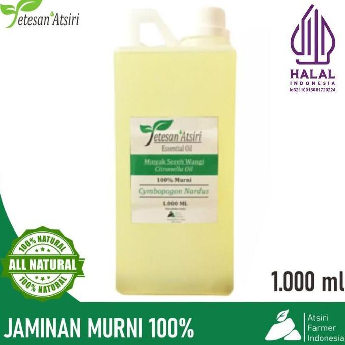 1 liter minyak atsiri murni minyak sereh wangi murni citronella oil PRAM