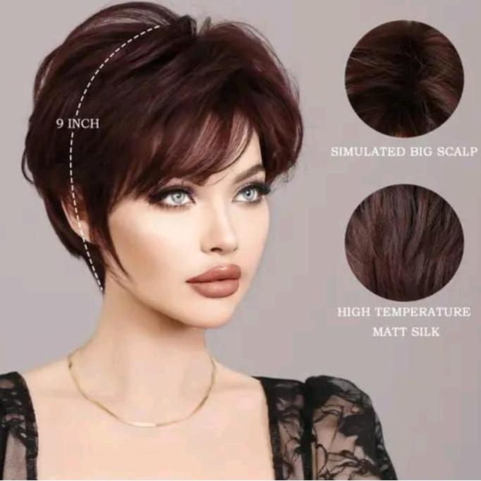 Wig Wanita Wig Shorty Wig Tomboy Wig Wanita Pendek Wig Korean Style Wig Pendek Hair Extension Variou