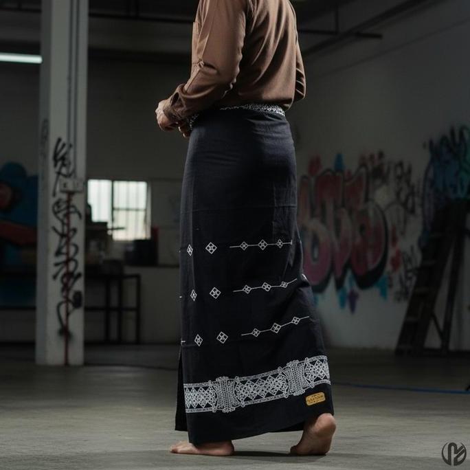 wadimor - Sarung Bordir Pintu Aceh hitam gold silver putih coklat Katun Dewasa Nyaman Motif Mewah Mu