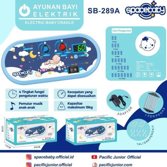 MESIN AYUNAN BAYI OTOMATIS ADA MUSIK DAN TIMER//MESIN AYUNAN BAYI SPACEBABY SB-289A