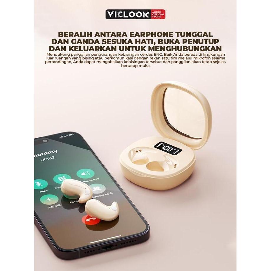 Azrilbagusshop - Viclook Sleep Tws | Bluetooth 5.3 Noise Reduction Earhooks