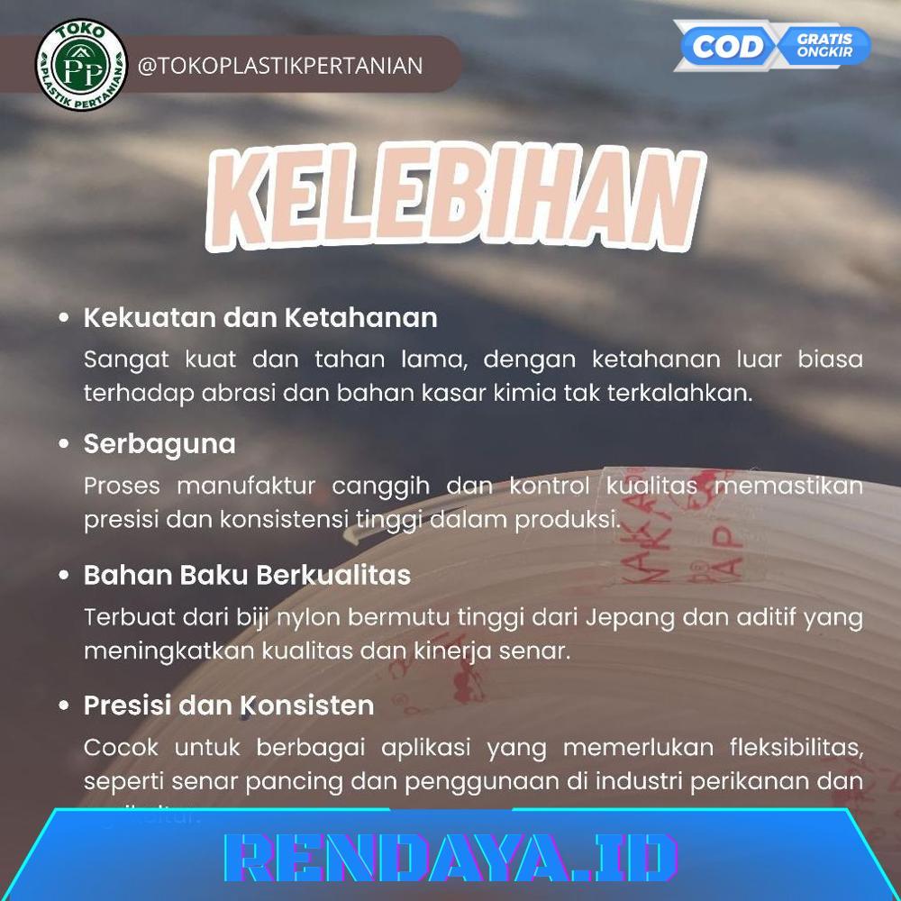 Senar Cap Ikan Kakap  Ukuran 400 (25)  per Roll /Tali Senar Pancing / Senar Layangan - RO30-1312 202